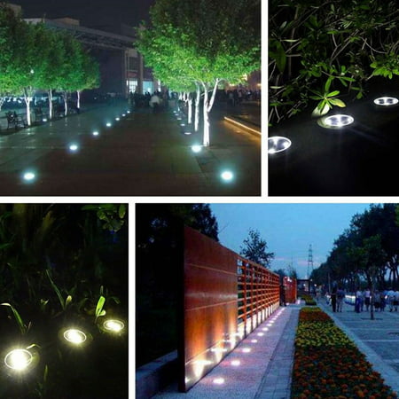 8-50 LED énergie solaire enterrée lumière sous le sol lampe de jardin terrasse